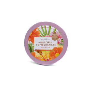 Earthbound - Hibiscus & Pomegranate Body Butter now with Skin Repairing Centella Asiatica - 250g